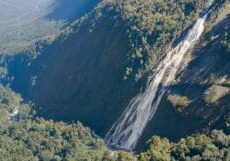 south island waterfall